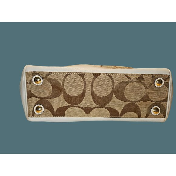 Coach Hampton Madeline Signature Satchel Canvas Y2K Turnlock Shoulder Bag - Picture 6 of 16